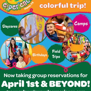 Crayola Experience - NOW BOOKING Groups for APRIL 1st & BEYOND!Schools, daycares, scouts & more!SAVE when you book a trip to explore our 22 hands-on attractions! - Amusement Parks Near Me - Plano, Texas Crayola Experience - NOW BOOKING Groups for APRIL 1st & BEYOND!Schools, daycares, scouts & more!SAVE when you book a trip to explore our 22 hands-on attractions! - Amusement Parks Near Me - Plano, Texas