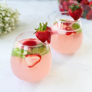 Carey Catering - Strawberry Basil Rosè spritzer - Personal Chefs Near Me