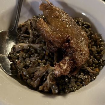 La Merenda - Duck-great taste but difficult to share and a LOT of lentils - Tapas Bars Near Me - Milwaukee, Wisconsin