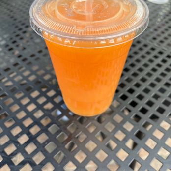 Aloha Stacks - POG: pineapple, orange, and guava juice. A bit too sweet for my taste. - Pancakes Near Me - Cerritos, California