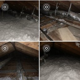 My before and after with Jason doing the insulation. Turned out great!