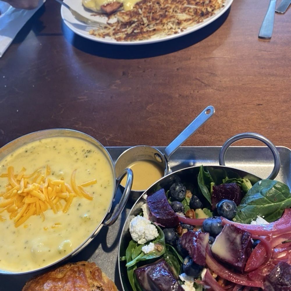 Magnolia Cafe - Eggs Benedict, soup and a wonderful salad. - Cafes Near Me - Fernandina Beach, Florida