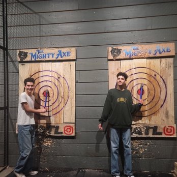 The Mighty Axe - Marshal did a great teaching us the game. - Axe Throwing Near Me - Thousand Oaks, California