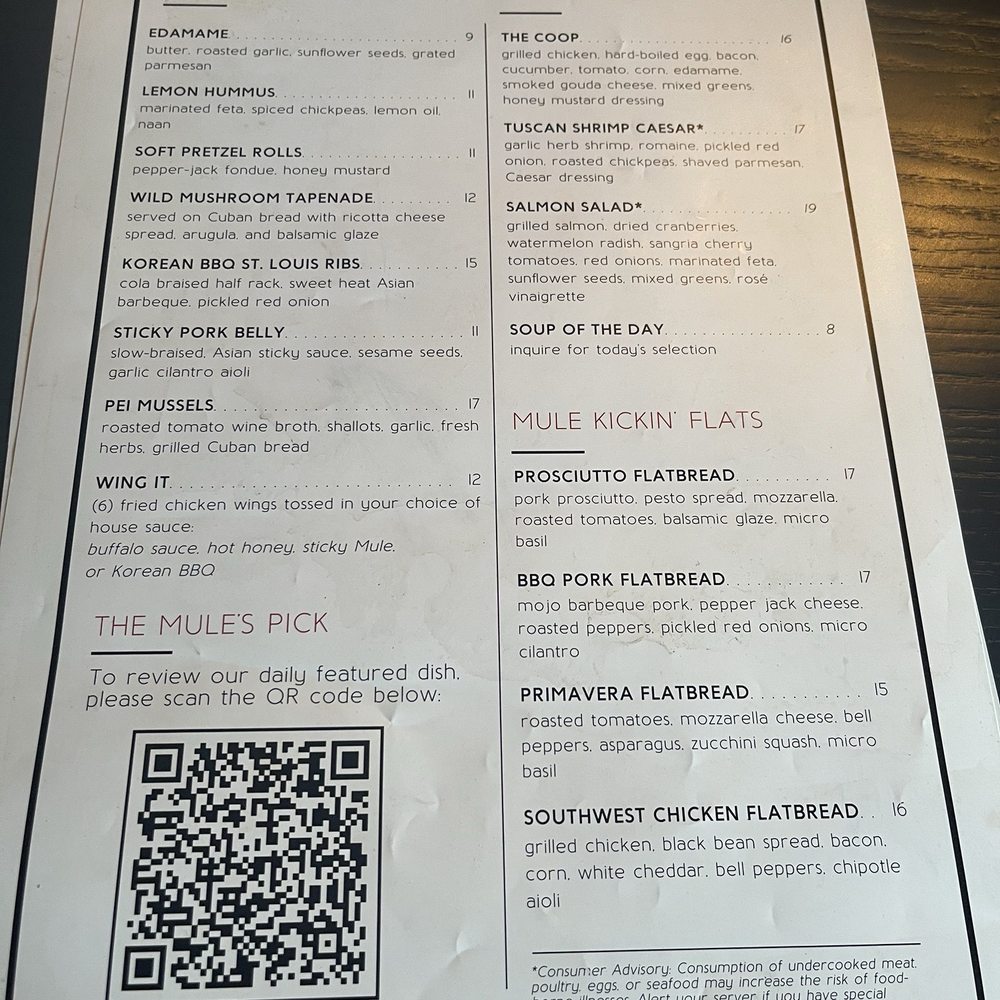 The Stubborn Mule - Menu - New American Near Me - Orlando, Florida The Stubborn Mule - Menu - New American Near Me - Orlando, Florida