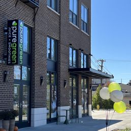 the entrance to the store