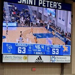 Saint Peter's University - Got lucky on this Slam Dunk photo!  Go Peacocks!