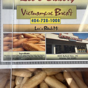 Lee's Bakery - Ingredient list for the Vietnamese bread - Vietnamese Near Me - Atlanta, Georgia Lee's Bakery - Ingredient list for the Vietnamese bread - Vietnamese Near Me - Atlanta, Georgia