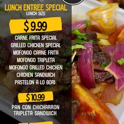 Mi Peru Borinqueno - Lunch special
Thursday and Friday Only