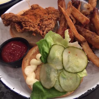 The Stave - Brined Hot Chicken sandwich - Southern Near Me - Frankfort, Kentucky The Stave - Brined Hot Chicken sandwich - Southern Near Me - Frankfort, Kentucky