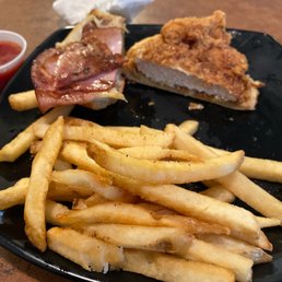 a plate of french fries and a sandwich a plate of french fries and a sandwich