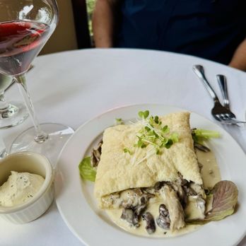 Madeline's - The duck confit with wild mushrooms in puff pastry! Amazingly decadent! - New American Near Me - Cambria, California Madeline's - The duck confit with wild mushrooms in puff pastry! Amazingly decadent! - New American Near Me - Cambria, California