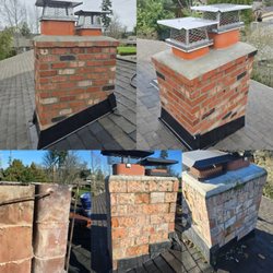 Ed's Chimney Sweep and Masonry - Chimney rebuild we did in Bellevue this week. A few pictures from start to finish.