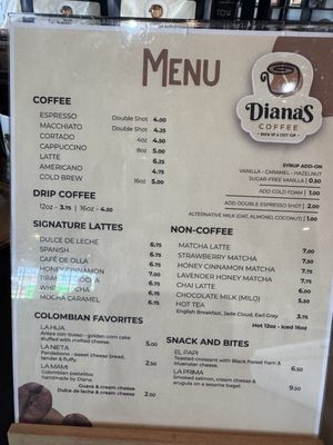 Menu photo 6 Diana's Coffee Dallas, TX