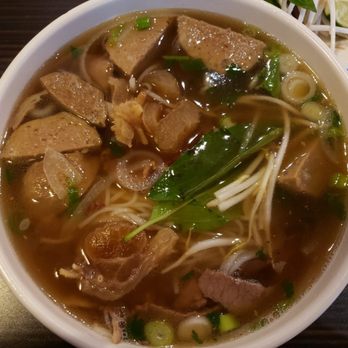 Viet Taste - My creation of pho combination with brisket, tendon and beef meatballs! - Vietnamese Near Me - Palatine, Illinois Viet Taste - My creation of pho combination with brisket, tendon and beef meatballs! - Vietnamese Near Me - Palatine, Illinois