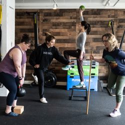 OWN Health & Strength - Shea coaching a group session.