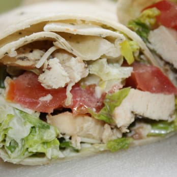 Ultimate Grill - The Grilled Chicken Wrap, Romaine , Tomato , Served on a Garlic Herb Wrap!! - American Near Me - Carteret, New Jersey