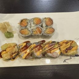 Salmon roll and Yama roll Salmon roll and Yama roll