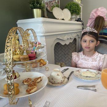 Queens TeaHouse - Mimosa and kids tea tray. - Tea Rooms Near Me - Parkland, Florida