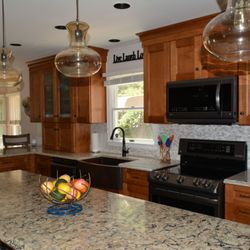 Home & Office Cabinetry of Delaware - Timeless Beauty- cherry cabinets with granite counter tops