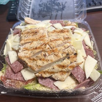 Brick & Basil Wood Fired Pizza - Love Salad with added grilled chicken - Food Trucks Near Me - Yantic, Connecticut