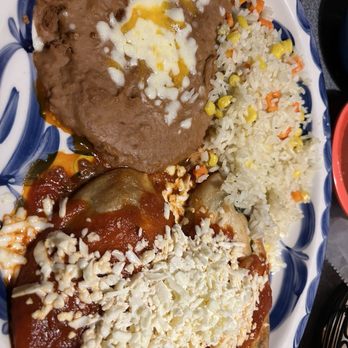 Old Mexico - 2 Chili Poblano with Rice and Beans - Mexican Near Me - Ithaca, New York