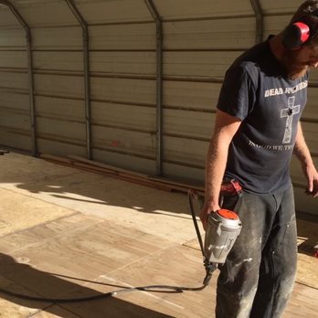 Sanders Handyman Services - New flooring in a carport barn. - Handyman Near Me Sanders Handyman Services - New flooring in a carport barn. - Handyman Near Me