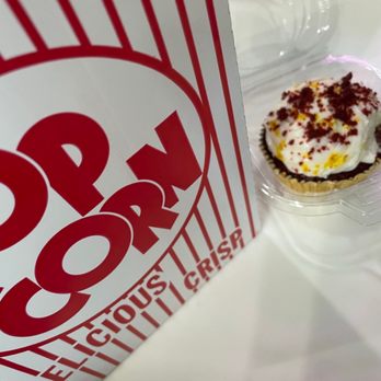 Stuart Cinema & Cafe - a cupcake and a box of popcorn - Cinema Near Me - Brooklyn, New York