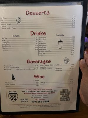 Menu photo 2 Mitla Cafe San Bernardino, CA