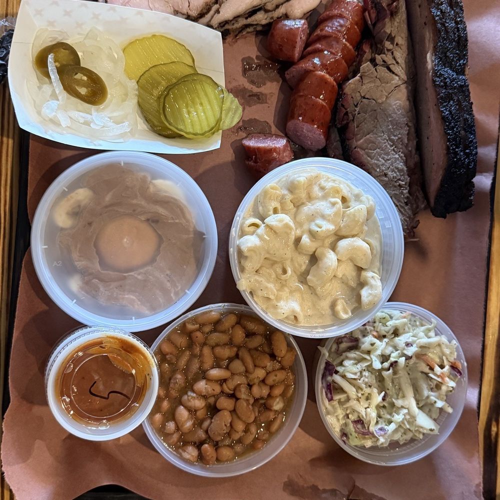 Bloodworth BBQ - Brisket, sausage, turkey, mac n cheese, beans, slaw - Barbeque Near Me - Kyle, Texas