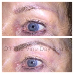 Off The Vine Day Spa - 80+ year young client got a new lease on her brows with Natural 3D Simulated Hair Strokes.