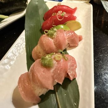 Hooked On Sushi - Tuna Belly Toro Nigiri Tuna Maguro Nigiri - Japanese Near Me - Encinitas, California
