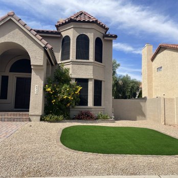 Synthetic Grass Masters - Front yard after - Artificial Turf Near Me - Scottsdale, Arizona Synthetic Grass Masters - Front yard after - Artificial Turf Near Me - Scottsdale, Arizona