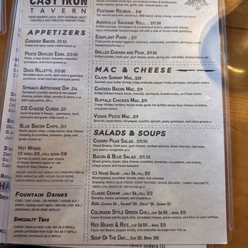 Cast Iron Tavern - Menu - New American Near Me - Golden, Colorado