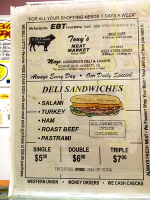 Menu photo 3 Maze Budget Meats Modesto, CA Menu photo 3 Maze Budget Meats Modesto, CA