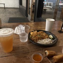 Pad Thai Lychee iced tea Spring rolls Pad Thai Lychee iced tea Spring rolls