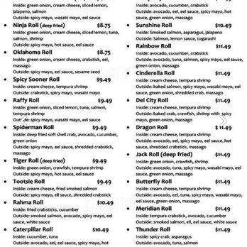 Ninja Sushi Station - Menu - Sushi Bars Near Me - Del City, Oklahoma