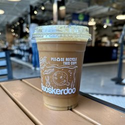 Booskerdoo Coffee & Baking - Cold brew, SF Vanilla syrup and splash of oatmilk.