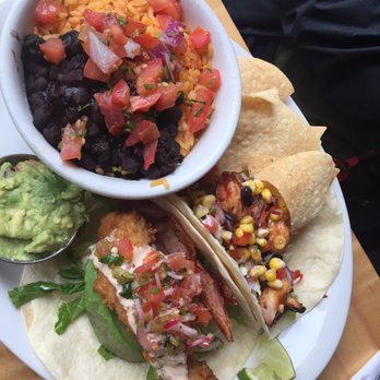 Calexico - Upper East Side - Shrimp Taco, Fried Chicken Taco, rice & beans, chips and guacamole ( lunch special) - Salad Near Me - New York, New York Calexico - Upper East Side - Shrimp Taco, Fried Chicken Taco, rice & beans, chips and guacamole ( lunch special) - Salad Near Me - New York, New York