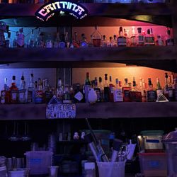 Allusion Speakeasy - Outer Rim Provisions menu and bar top: Food menu from the Wobbly Olive