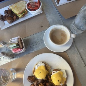 Kitchen No 324 - Fried Green Tomato Benedict, vanilla latte, Breakfast Sandwich - New American Near Me - Oklahoma City, Oklahoma Kitchen No 324 - Fried Green Tomato Benedict, vanilla latte, Breakfast Sandwich - New American Near Me - Oklahoma City, Oklahoma