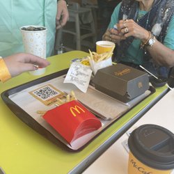 McDonald's - Chicken sandwich, coffee, fries, coke