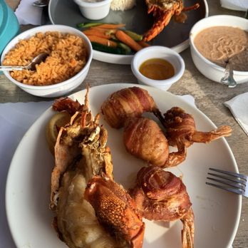 Villa Ortega's - Lobster and bacon wrapped shrimp - Seafood Near Me - Puerto Nuevo, BCN