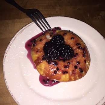 Empress Tavern - Donut with blackberry glaze and fresh blackberries - American Near Me - Sacramento, California