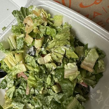 Palio's Pizza Cafe - Moldy salad, black and pink leaves! Inedible. - Pizza Near Me - Mansfield, Texas