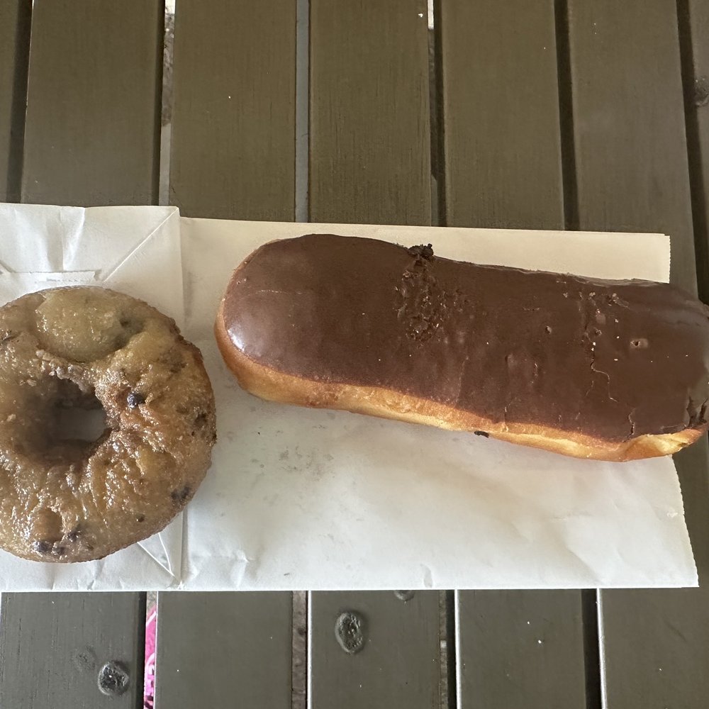 Mary's Donuts - Blueberry donut and chocolate long john - Donuts Near Me - Santee, California Mary's Donuts - Blueberry donut and chocolate long john - Donuts Near Me - Santee, California