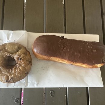 Mary's Donuts - Blueberry donut and chocolate long john - Donuts Near Me - Santee, California