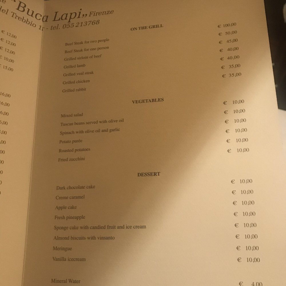 Buca Lapi - Menu - Tuscan Near Me - Florence, FI Buca Lapi - Menu - Tuscan Near Me - Florence, FI