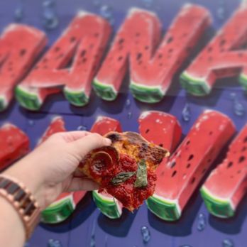 Pizza Jawn - The Grandma with marinara, cheese, basil, pepperoni, and Mike's hot honey drizzle. - Pizza Near Me - Philadelphia, Pennsylvania Pizza Jawn - The Grandma with marinara, cheese, basil, pepperoni, and Mike's hot honey drizzle. - Pizza Near Me - Philadelphia, Pennsylvania