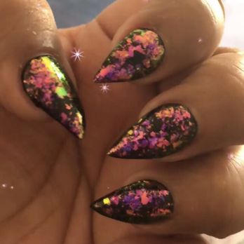 Aqua Nails Spa - Stiletto chrome nails, only $45.00 - Nail Salons Near Me - Clovis, California