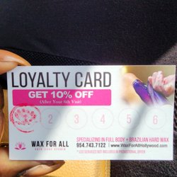Wax For All - Loyalty Card